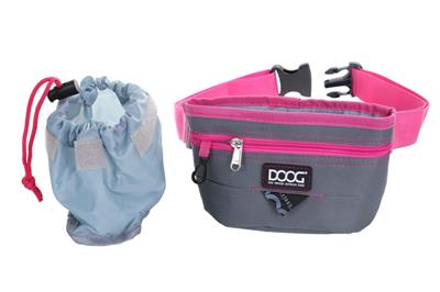 DOOG Treat & Training Pouch LARGE GREY/PINK